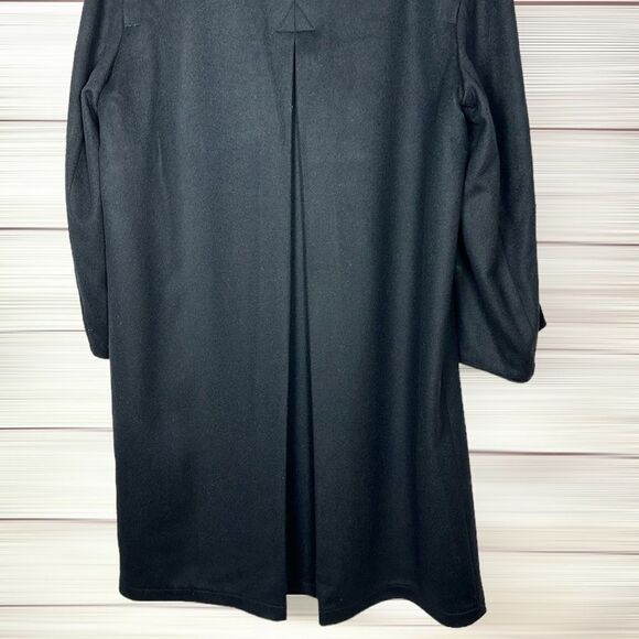 Steinbock Austria Black Hunting Loden Overcoat Wool Blend Long Lined Coat US 38 - Picture 11 of 15